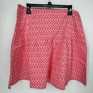 Old Navy Pink Red Geometric Mini Skirt Just Below Waist Size 10 New Vintage